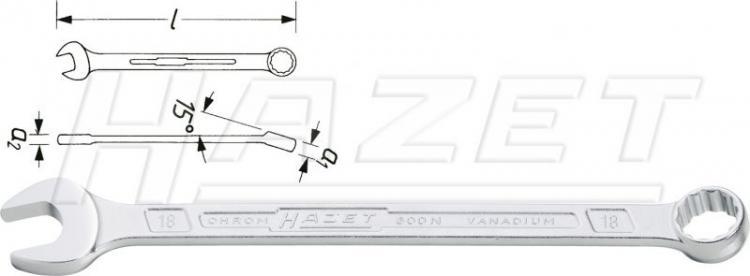 Klucz pasko-oczkowy metryczny 22mm HAZET  600N-22  
