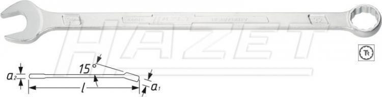 Klucz pasko-oczkowy metryczny 13mm b.dugi HAZET  600LG-13 
