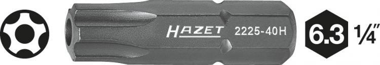 Bit wkrtakowy 1/4” z kocwk 5-ktn z otworem  HAZET 2225-10H